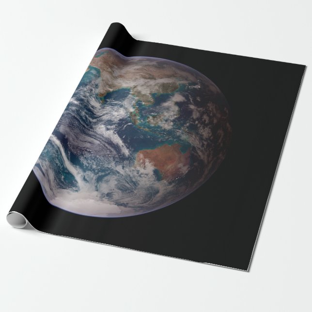 Blå marmor (Östra Hemisphere) Presentpapper (Utrullad)