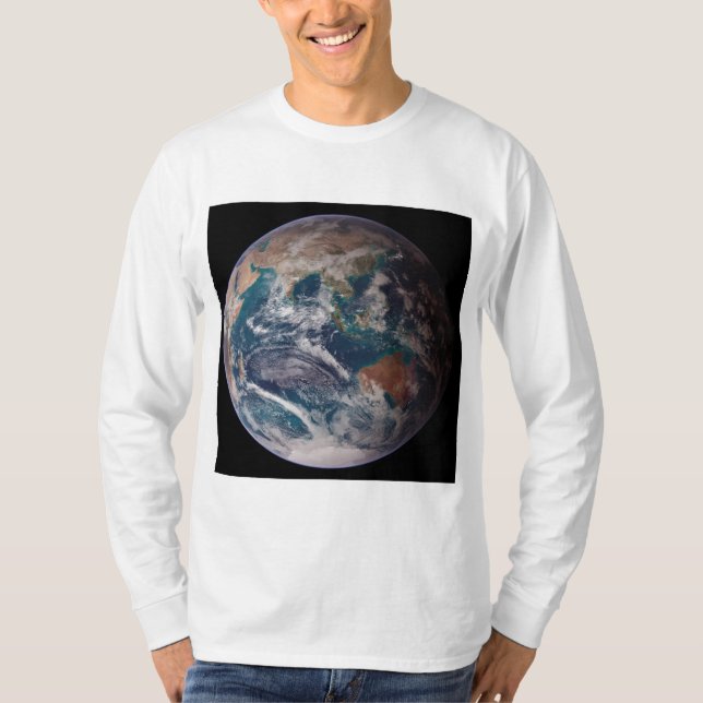 Blå marmor (Östra Hemisphere) T Shirt (Framsida)