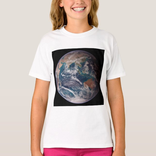 Blå marmor (Östra Hemisphere) T Shirt (Framsida)