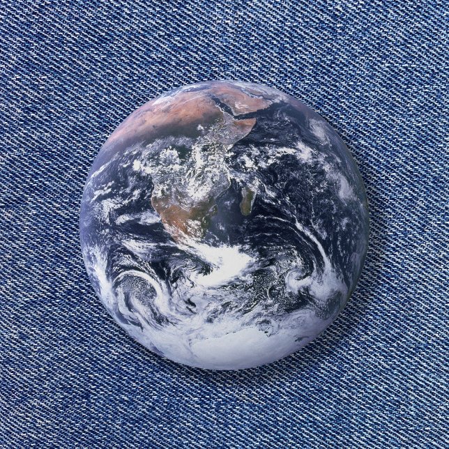 Blå marmor planeten jorden knapp (Blue Marble Planet Earth Button)