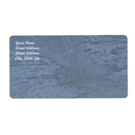 Blå marmoreringsetikett fraktsedel