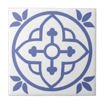 Blå marockansk panel 3