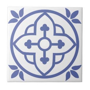 Blå marockansk panel 3 kakelplatta