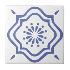 Blå marockansk panel 6 kakelplatta