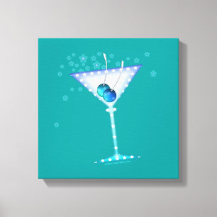 BLÅ MARTINI Galleriinpackad canvas