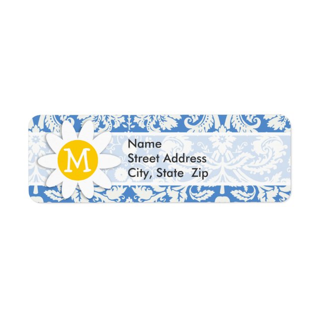 Blå mask, Daisy Returadress Etikett (Framsidan)