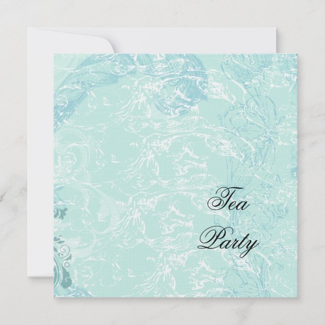 Blå mask och snurra inbjudningar (Framsida)