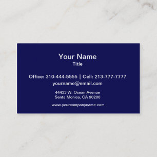 Blå, massivt Färg anpassar den Visitkort