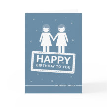 Blå | Matchning av perfekt | Grattis på födelsedag