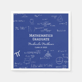 Blå matematik examensklass för examen pappersservett