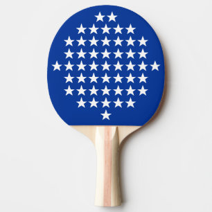 Blå med 50 vita stjärnor, amerikansk dubbelsidig u pingisracket