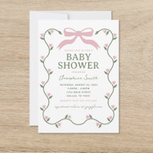 Blå med blommor från Vine Baby Shower
