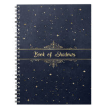 Blå med gyllene stjärnor Finare Pagan Bok i skuggo
