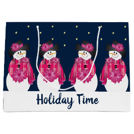 Blå med Rosa Snögubbe