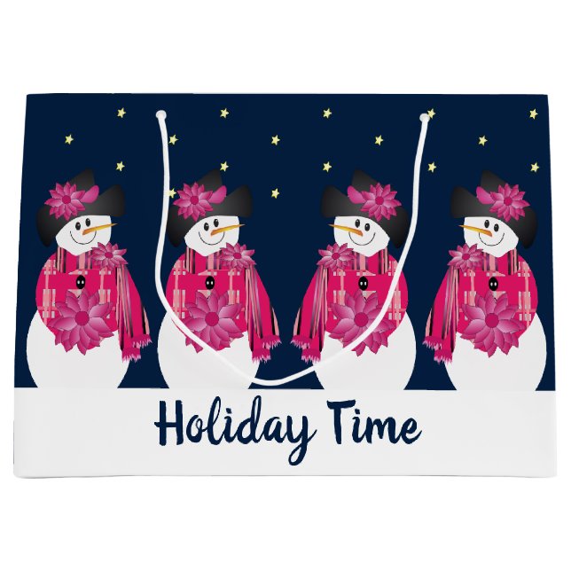 Blå med Rosa Snögubbe (Framsidan)