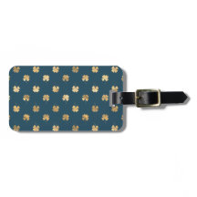 BLÅ MED SÖT GULD SHAMROCKS