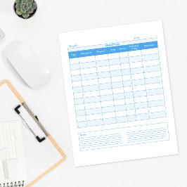Blå medicinska besök - personlig plannermall