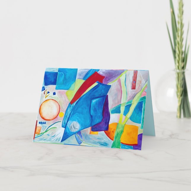 Blå medling för året helgkort (Framsida)