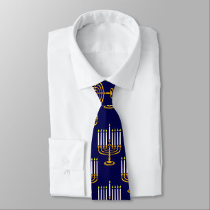 blå menorah hanukkah jewant print slips