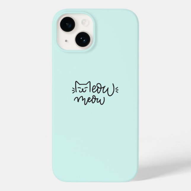 Blå Meow Telefonfodral  (Baksida)