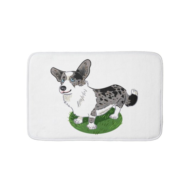 Blå merle Bath mat/Pet. Badrumsmatta (Framsidan)