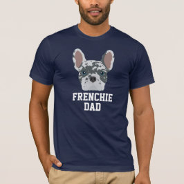 Blå Merle Frenchie Hundpappa T Shirt