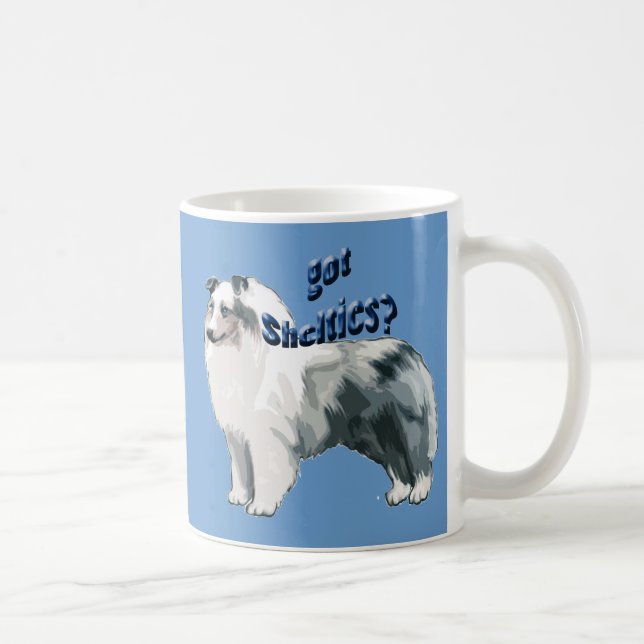 Blå Merle shetland Sheepdog Kaffemugg (Höger)