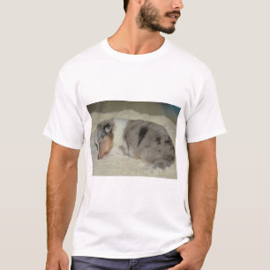 Blå Merle White- och Tan-valparkläder T-shirt