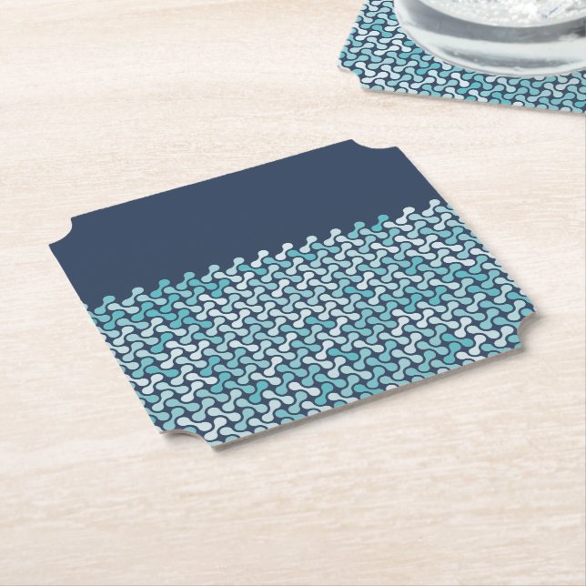Blå metaball-mönster underlägg papper (Vinklad)