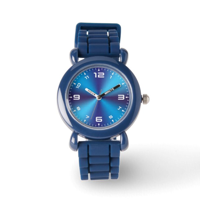 Blå metallisk texturdesign-47456 armbandsur (Framsida)