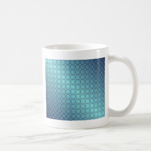 Blå metallplattor, juldekaler kaffemugg