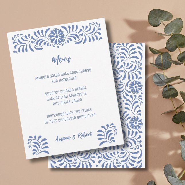 Blå mexikansk talavera-stil meddelande (Skapare uppladdad)