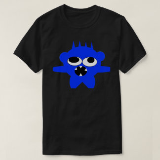 Blå Mini Monster Tee med Skullnskin Grafisk Design