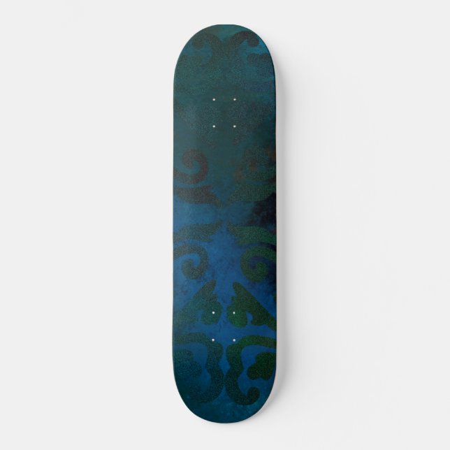 blå mini skateboard bräda 18,5 cm (Framsida)