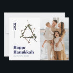 Blå minimalistisk akvarellstjärna 2021 Hanukkah  Julkort<br><div class="desc">© Gorjo Designs. Tillverkad för dig via Zazzle-plattformen.

// Behöver du hjälp med att anpassa din design? Har du andra idéer? Kontakta mig (Zoe) direkt via kontaktknappen nedan.</div>