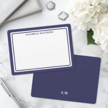 Blå Minimalistisk Monogram