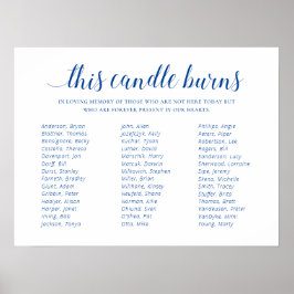 Blå Minneslykta För Klassåterträff Poster