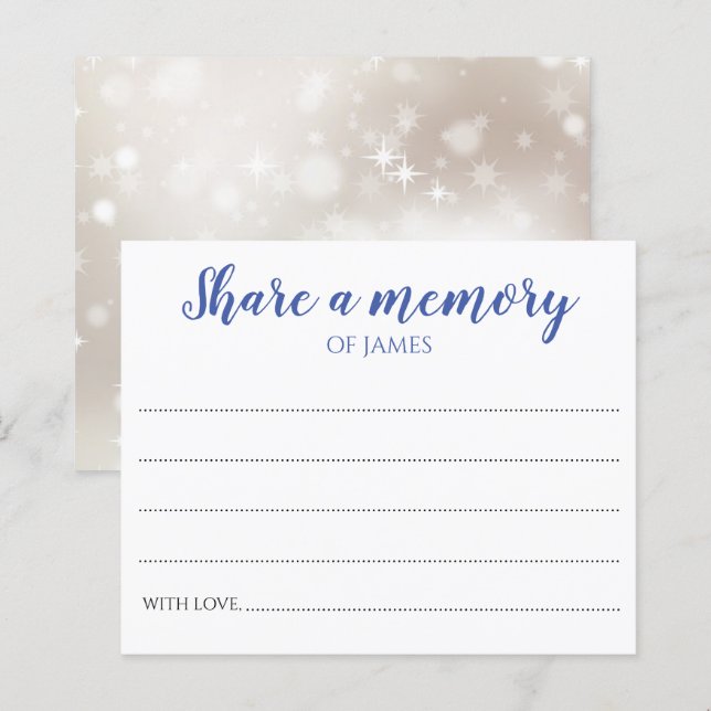 Blå  minnesminnesminnesminne Firande i Life (Fram/baksida)