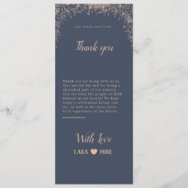 Blå mjuka Bord-kort i Tack Meny