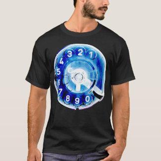 Blå Mobil uppringning T Shirt
