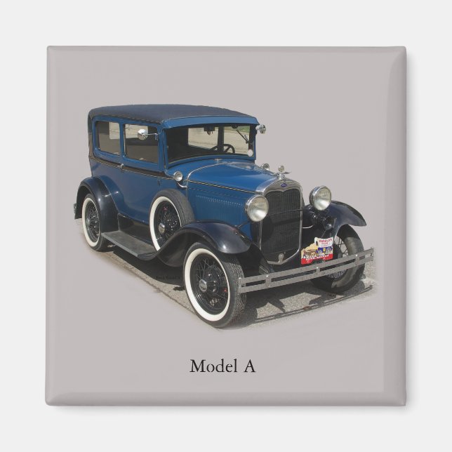 Blå modell A-magnet Magnet (Framsidan)