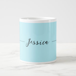 Blå Modern Elegant Enkel Enkel Professionell Namn Jumbo Mugg