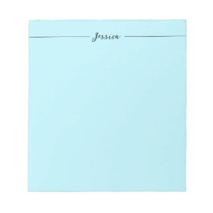 Blå Modern Elegant Enkel Professionell Namn Anteckningsblock