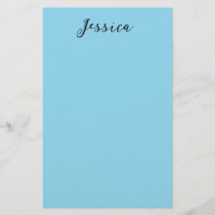 Blå Modern Elegant Enkel Professionell Namn Brevpapper