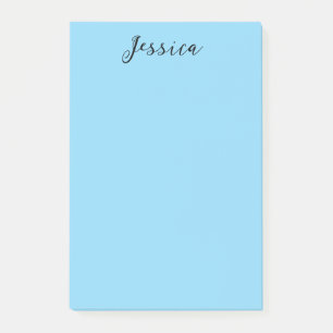 Blå Modern Elegant Enkel Professionell Namn Post-it Block