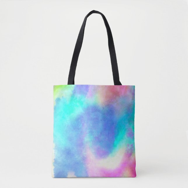 Blå modern fantastisk abstrakt trendig totebag tygkasse (Framsida)