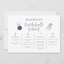 Blå, modern giffelbachelorette helg