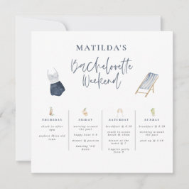 Blå, modern giffelbachelorette helg