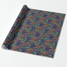 Blå modern multicolor med falskt glitter
