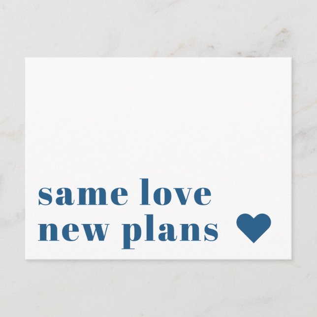 Blå | Modern uppskjutande av Bröllop Vykort (Framsida)